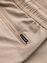 Ombre Clothing Pánske bavlnené cargo kraťasy s elastickým pásom - béžové