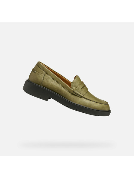 Geox Khaki dámske mokasíny Geox Spherica EC-1