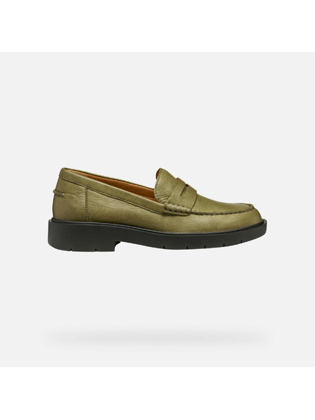 Geox Khaki dámske mokasíny Geox Spherica EC-1