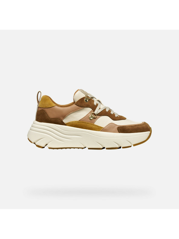 Geox Svetlohnedé dámske tenisky Geox Diamanta