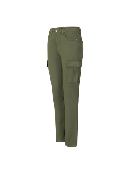 ALPINE PRO Dámske bavlnené nohavice s vreckami ALPINE PRO KALLA rifle green