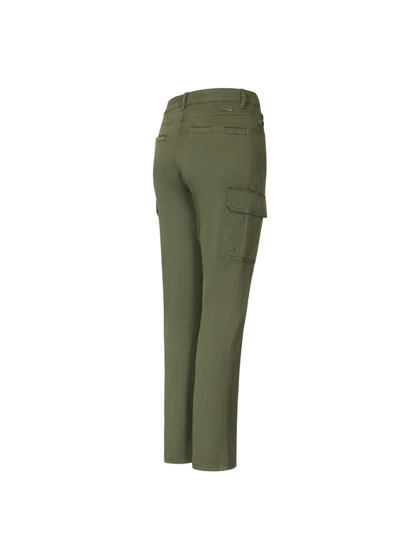 ALPINE PRO Dámske bavlnené nohavice s vreckami ALPINE PRO KALLA rifle green