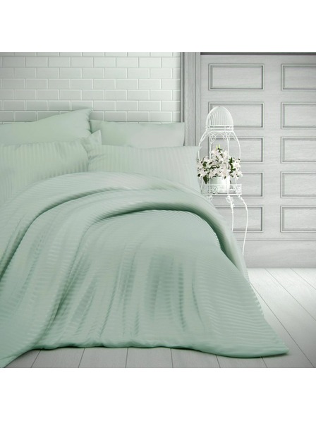 Kvalitex Francúzske saténové predĺžené posteľné obliečky s prúžkom 1+2, 240x220, 70x90cm OLIVOVÉ