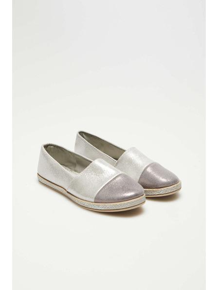 Moodo Strieborné espadrilky