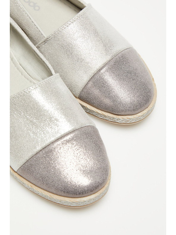 Moodo Strieborné espadrilky