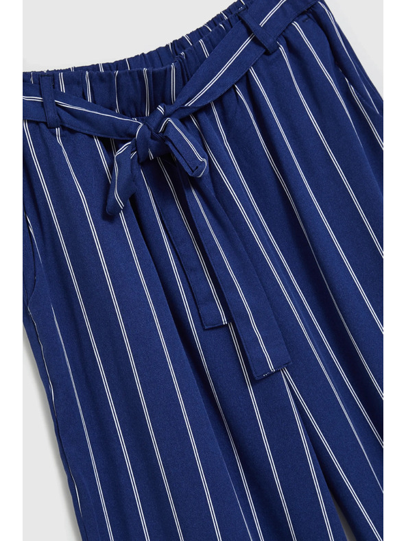 Moodo Tmavo modré pruhované nohavice