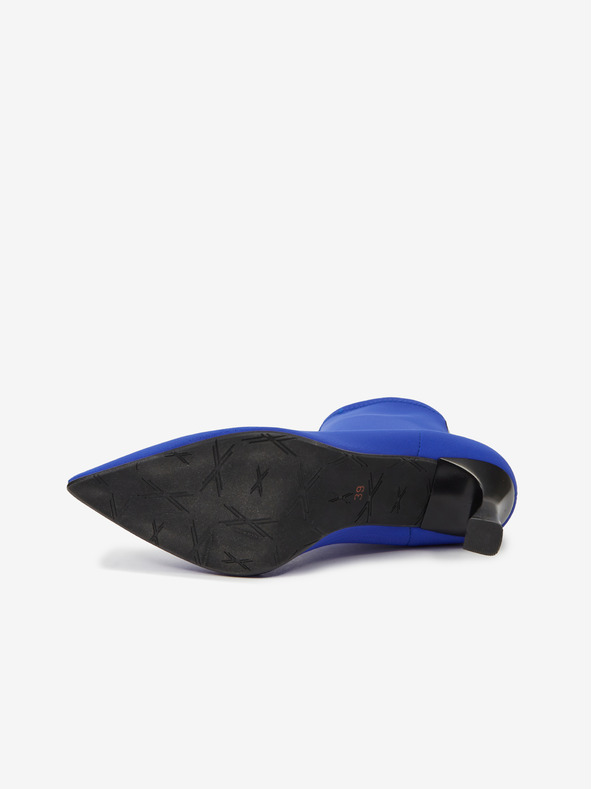 Ojju Modré dámske členkové topánky na podpätku OJJU