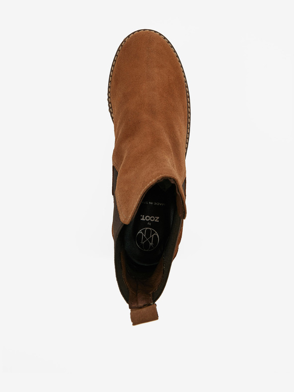 Ojju Hnedé dámske semišové chelsea topánky OJJU