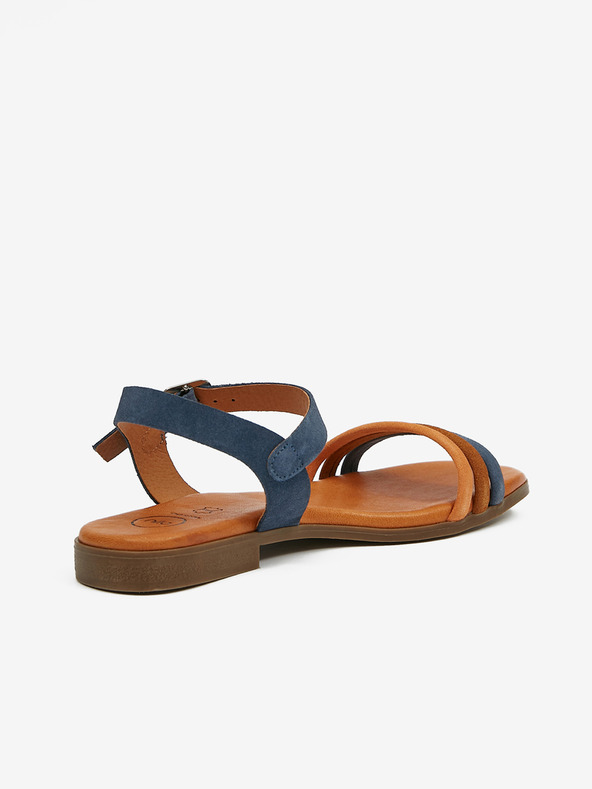 Ojju Tmavomodré dámske semišové sandále OJJU