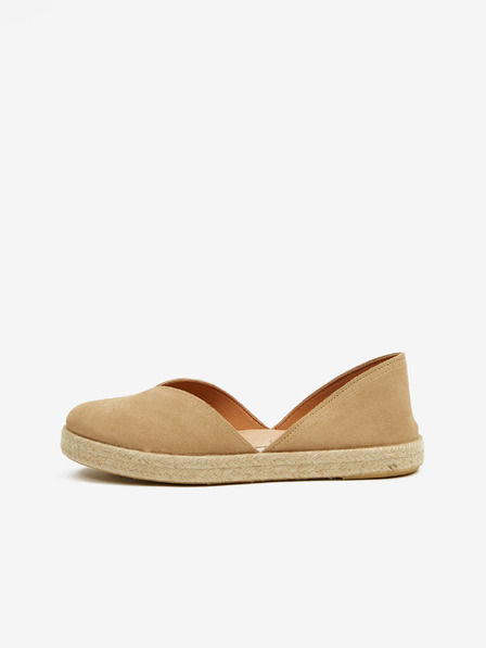 Ojju Svetlohnedé dámske semišové espadrilky OJJU
