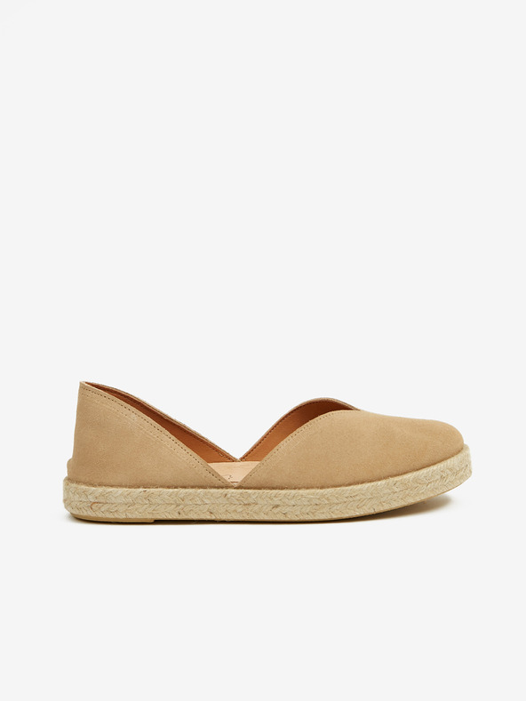 Ojju Svetlohnedé dámske semišové espadrilky OJJU