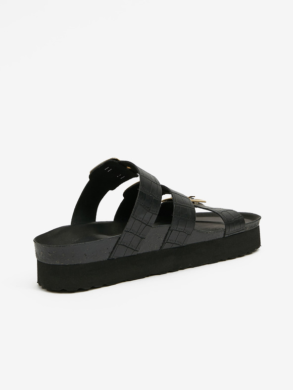 Ojju Čierne papuče na platforme OJJU