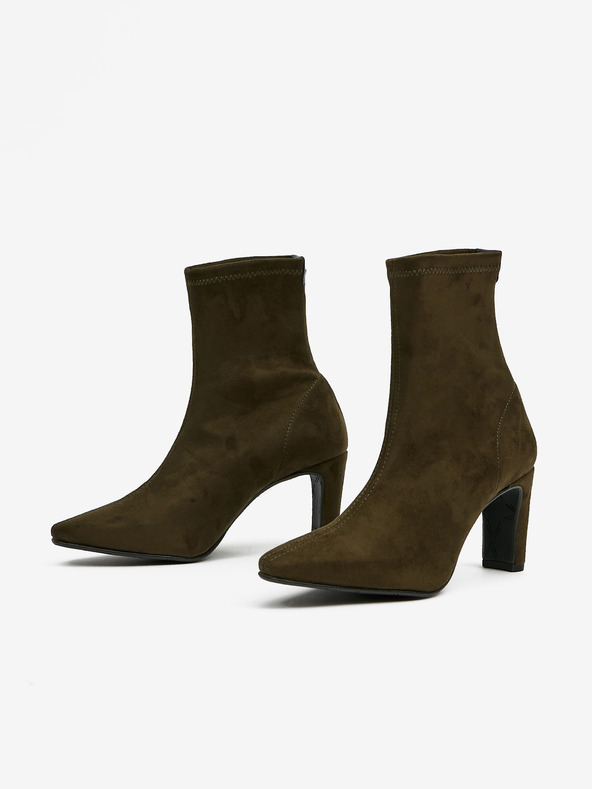 Ojju Khaki členkové topánky v semišovej úprave OJJU