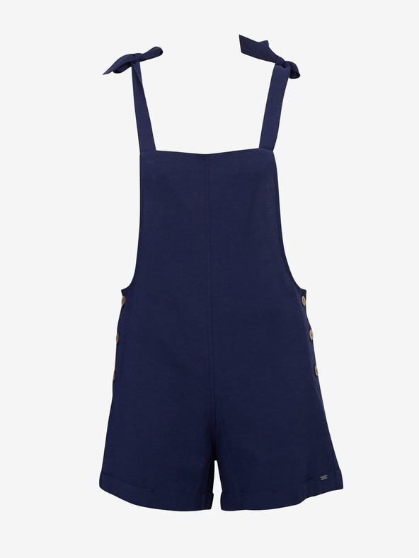 ZOOT.lab Tmavomodré dámske ľanové šortky s lakom ZOOT.lab Paulina