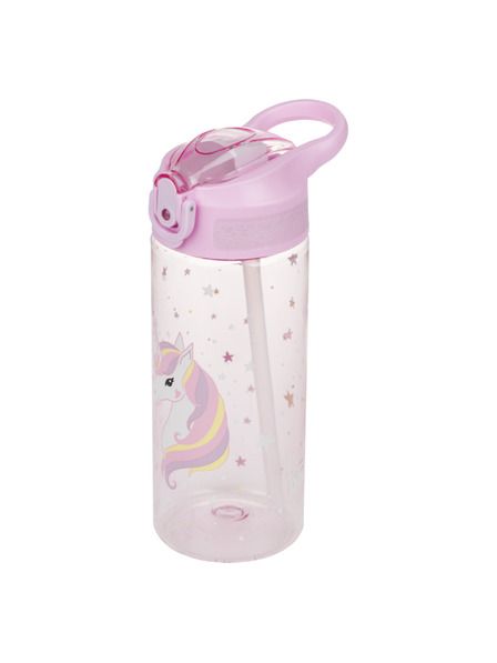 BAAGL  BAAGL Tritánová fľaša na pitie s slamkou Rainbow Unicorn 500 ml
