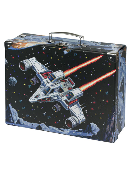 BAAGL  BAAGL Skladací školský kufrík Pixel Space s kovaním