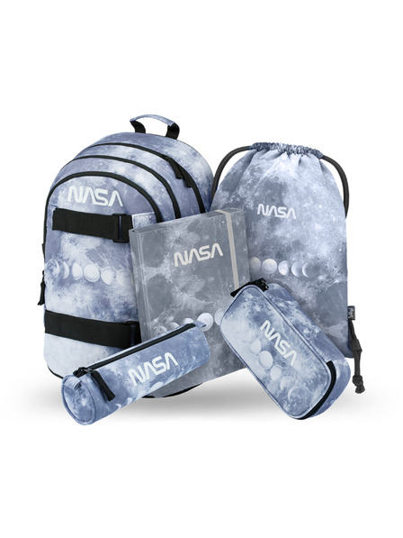 BAAGL  BAAGL 5 SET Skate NASA Grey: batoh, peračník, puzdro, vrecko, dosky