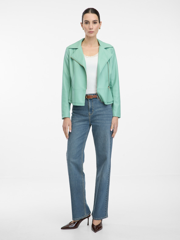 Orsay Svetlozelená dámska koženková bunda ORSAY