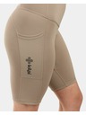 Kilpi Dámske krátke legíny Kilpi ARTEMI-W s funkciou OPTI-DRY Khaki