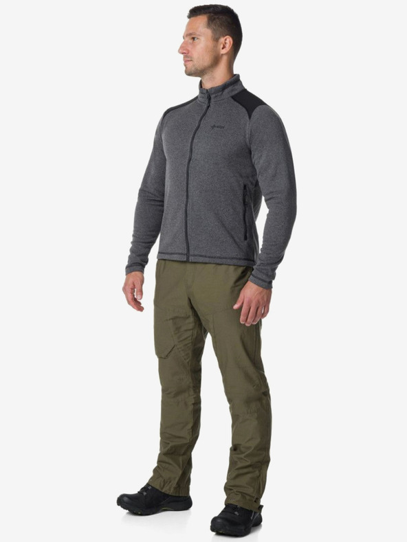 Kilpi Tmavosivý pánsky flísový sveter Kilpi REGIN-M