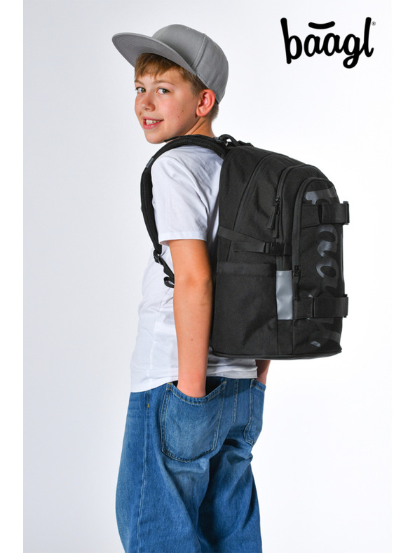 BAAGL  BAAGL Školský batoh Skate Uni čierny