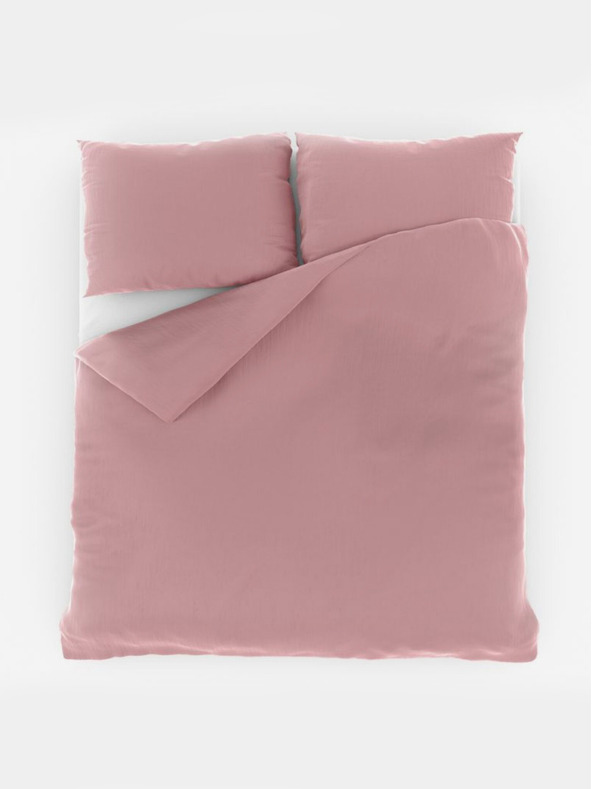 Kvalitex Francúzska mušelínová posteľná bielizeň 240x220, 70x90cm ružová Kvalitex