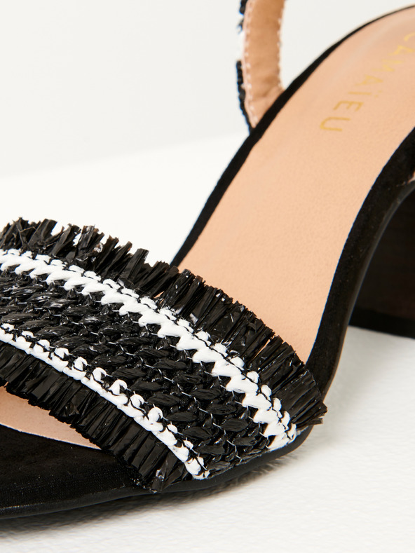 CAMAIEU Čierne pásové topánky CAMAIEU