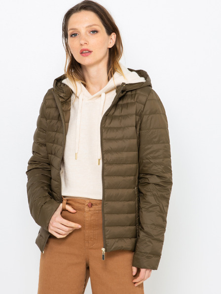 CAMAIEU Khaki prešívaná bunda CAMAIEU