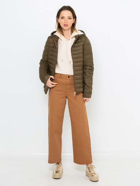 CAMAIEU Khaki prešívaná bunda CAMAIEU