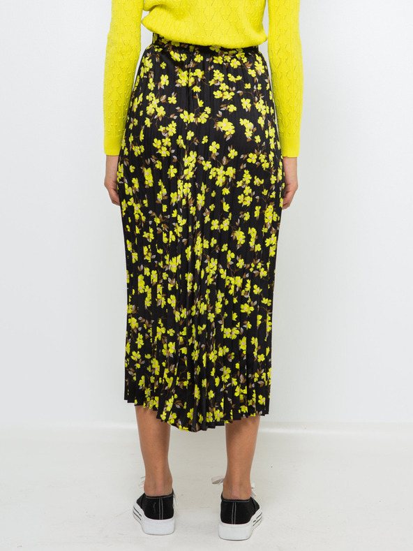 CAMAIEU Čierno-žltá vzorovaná maxi sukňa CAMAIEU