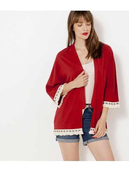 CAMAIEU Červené kimono CAMAIEU