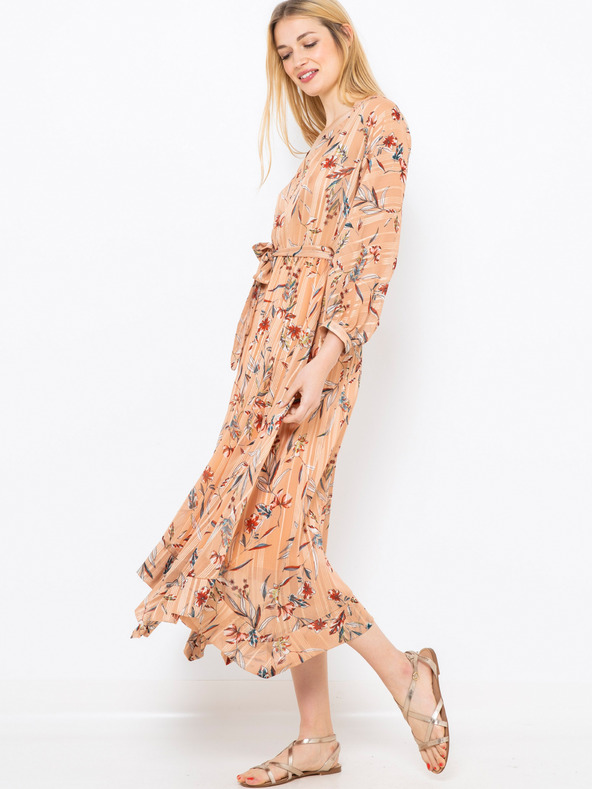 CAMAIEU Ružové dlhé šaty CAMAIEU