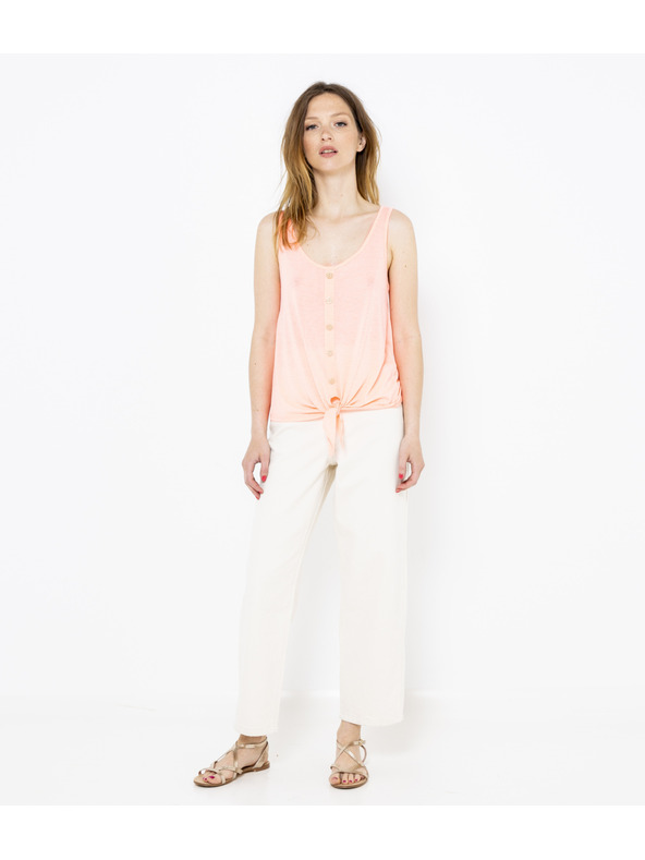 CAMAIEU Ružové tielko s uzlom CAMAIEU