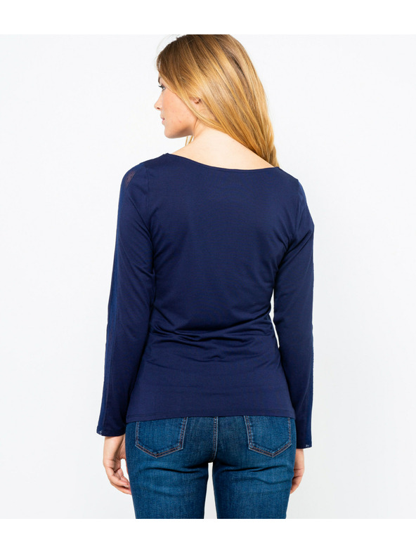 CAMAIEU Tmavo modré tričko CAMAIEU