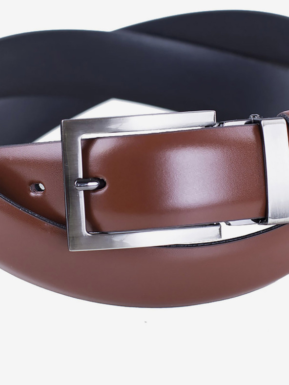 Zapana Hnedý pánsky kožený opasok Zapana Satyr