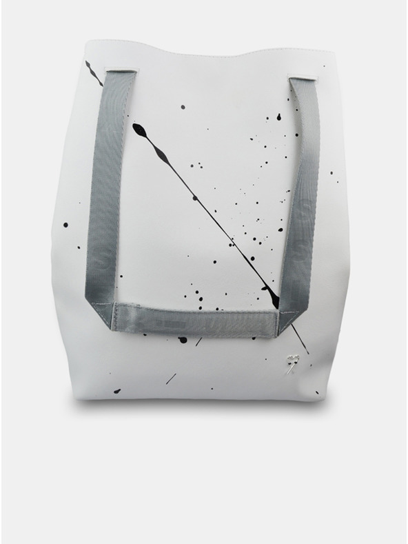 Xiss Biely dámsky vzorovaný batoh Xiss Splashed White City Red