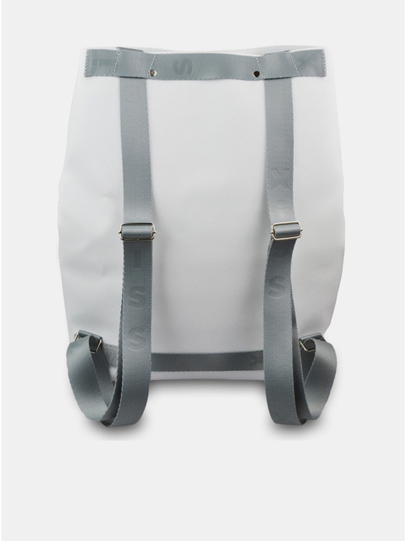 Xiss Biely dámsky vzorovaný batoh Xiss Splashed White City Red