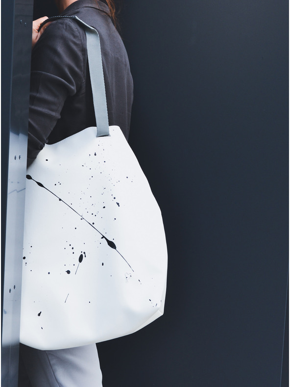 Xiss Biely dámsky vzorovaný batoh Xiss Splashed White City Red