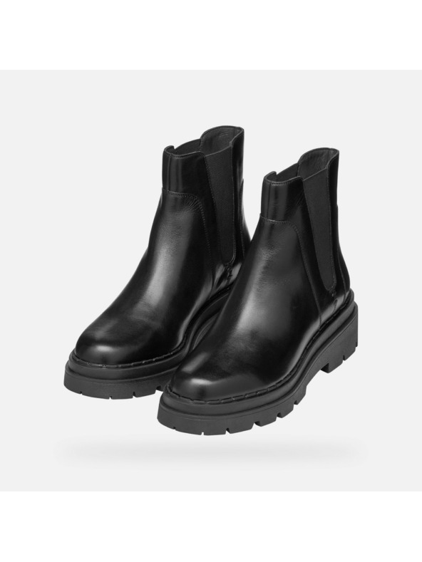 Geox Čierne dámske členkové topánky Geox Felleny