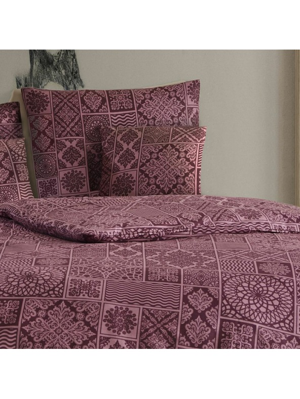 Kvalitex Bavlnené posteľné obliečky renforcé 140x200, 70x90cm TOKYO vínovej farby