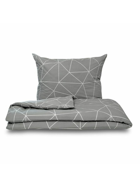 Kvalitex Bavlnené posteľné obliečky NORDIC COLLECTION 140x200, 70x90cm GRID sivé