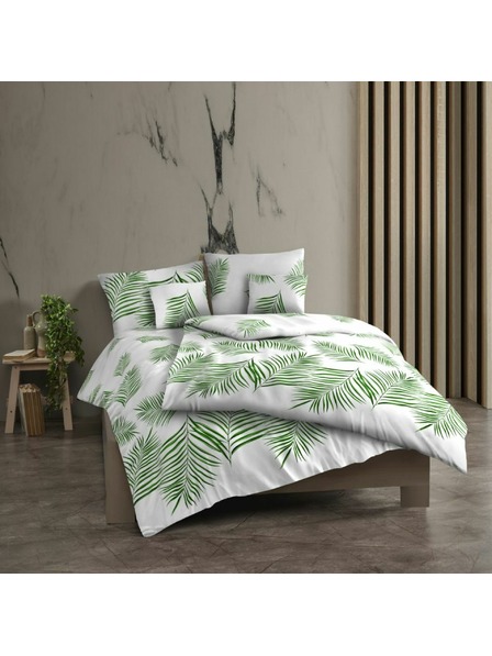 Kvalitex Bavlnené posteľné obliečky renforcé 140x200, 70x90cm TROPICAL biele
