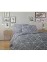 Kvalitex Francúzska bavlnená posteľná bielizeň NORDIC COLLECTION 240x200, 70x90cm GRID sivá