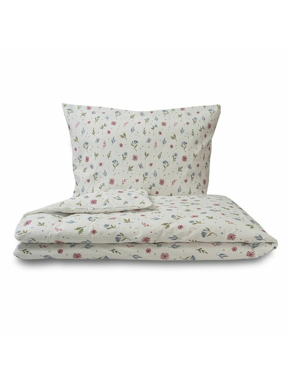 Kvalitex Francúzska krepová posteľná bielizeň 240x200, 70x90cm Letná lúka