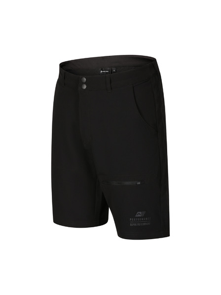 ALPINE PRO Pánske softshellové kraťasy s cool dry ALPINE PRO BAK black