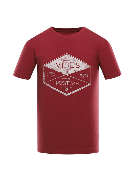 ALPINE PRO Pánske bavlnené tričko ALPINE PRO SUMEK merlot varianta pc
