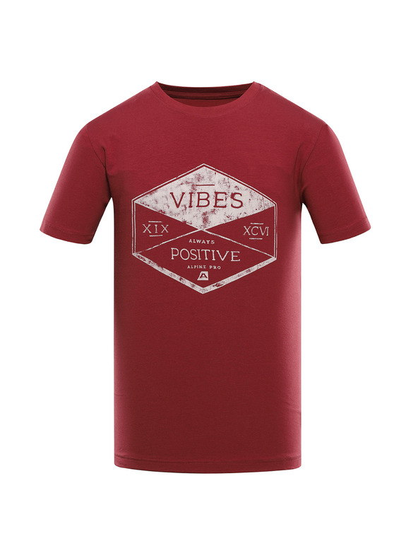 ALPINE PRO Pánske bavlnené tričko ALPINE PRO SUMEK merlot varianta pc