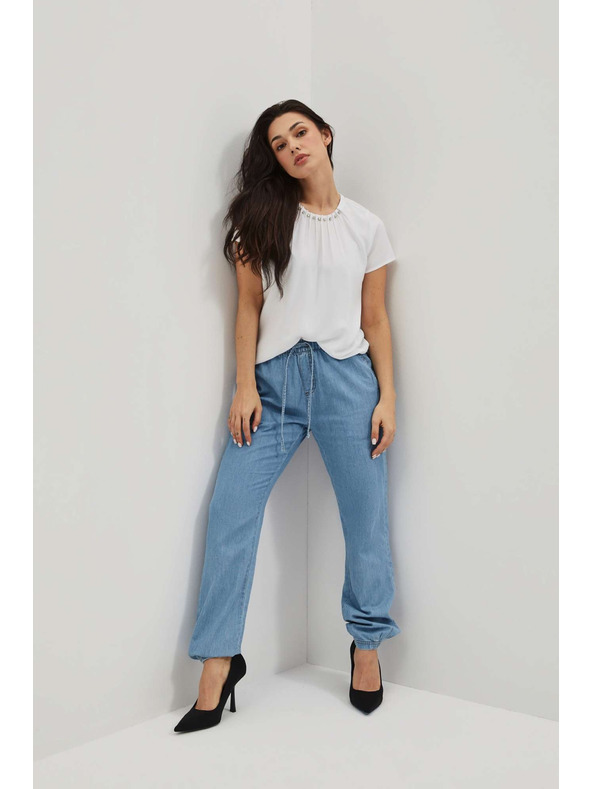 Moodo Dámske džínsy Moodo – svetlo modré