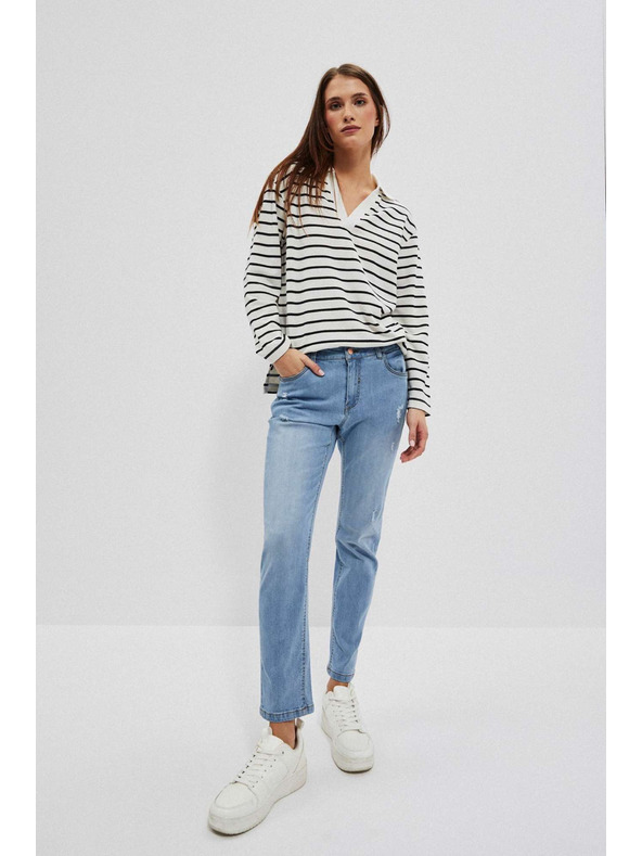 Moodo Dámske džínsy Moodo – svetlo modré