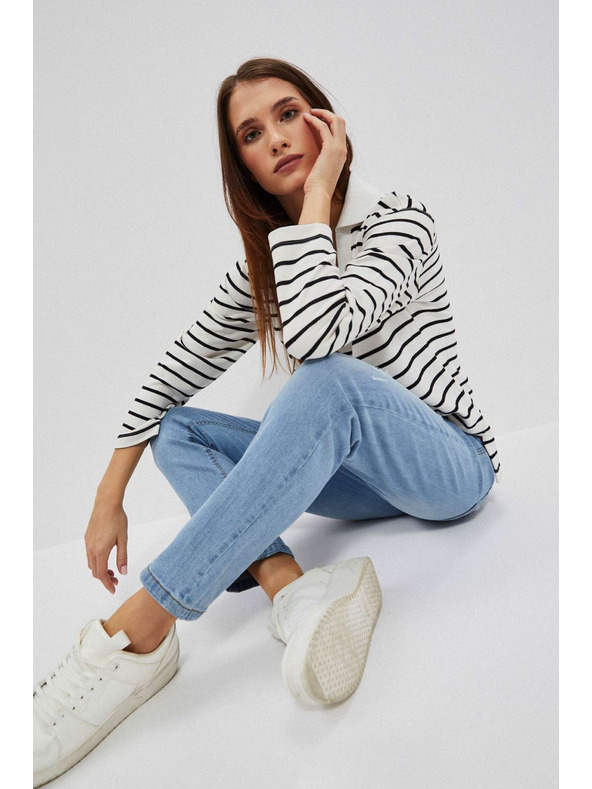 Moodo Dámske džínsy Moodo – svetlo modré